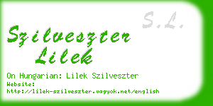 szilveszter lilek business card